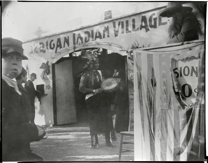 Framed Print : Indian Village at World's Fair Framed Print : Indian Village at World's Fair