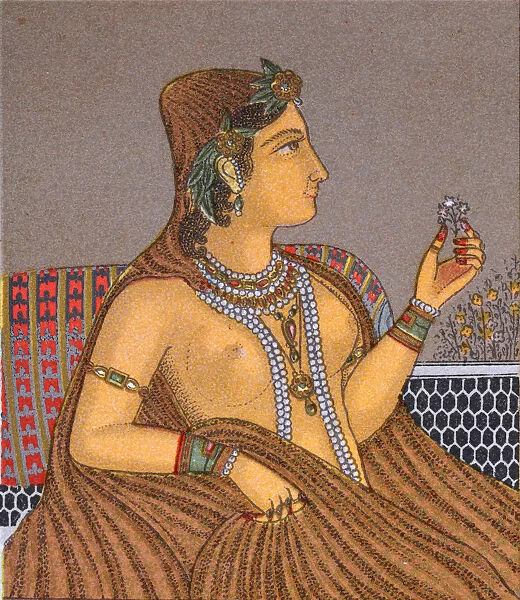 Indian woman of the court of the Mughal emperor