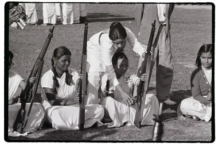 Framed Print : Indian Women Drill With Weapons Framed Print : Indian Women Drill With Weapons