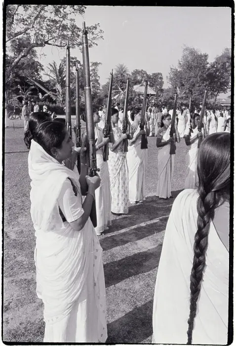 Framed Print : Indian Women Drill With Weapons Framed Print : Indian Women Drill With Weapons