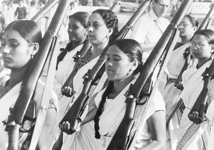Framed Print : Indian Women Drill With Weapons Framed Print : Indian Women Drill With Weapons