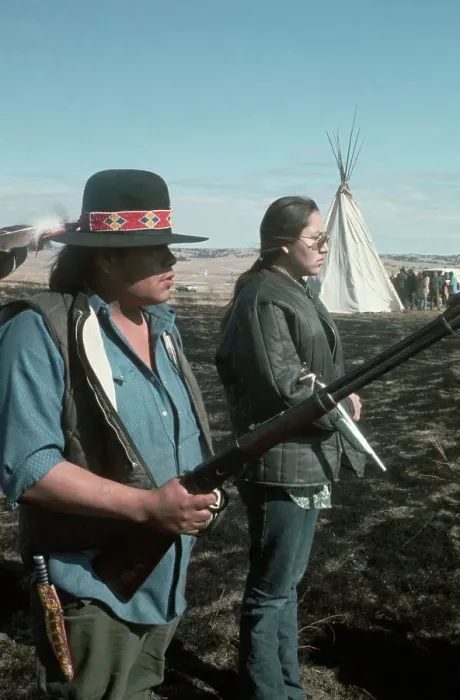 Framed Print : Indians on Guard at Wounded Knee Framed Print : Indians on Guard at Wounded Knee