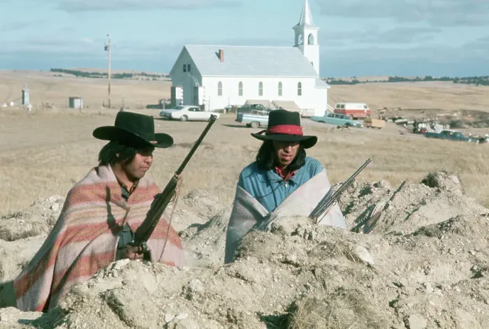 Framed Print : Indians On Guard At Wounded Knee Framed Print : Indians On Guard At Wounded Knee