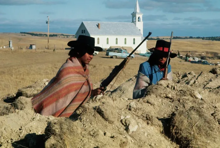 Framed Print : Indians On Guard At Wounded Knee Framed Print : Indians On Guard At Wounded Knee
