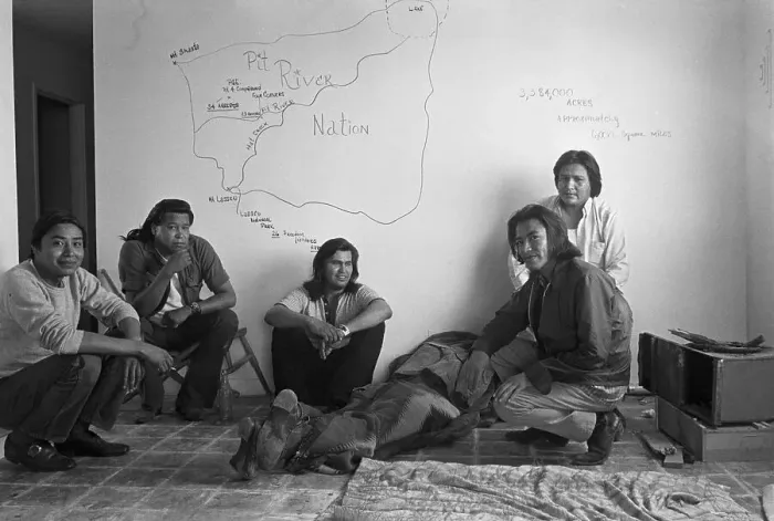 Framed Print : Indians In Office In Front Of Map Framed Print : Indians In Office In Front Of Map