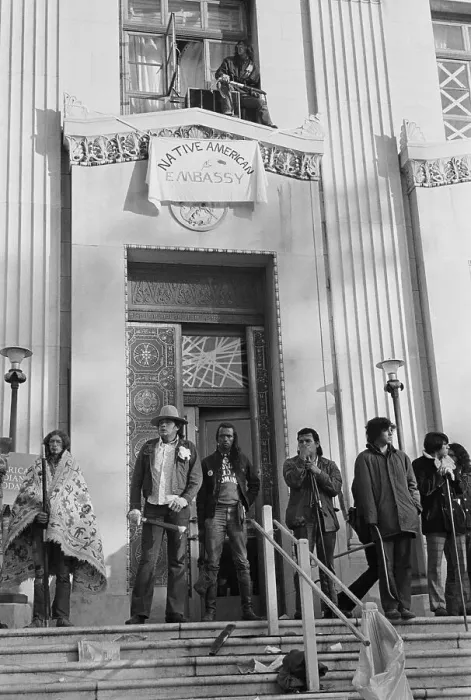 Framed Print : Indians Outside Of Courthouse Framed Print : Indians Outside Of Courthouse