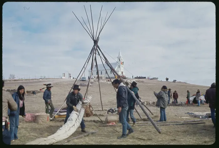 Framed Print : Indians Taking Down Teepee Framed Print : Indians Taking Down Teepee