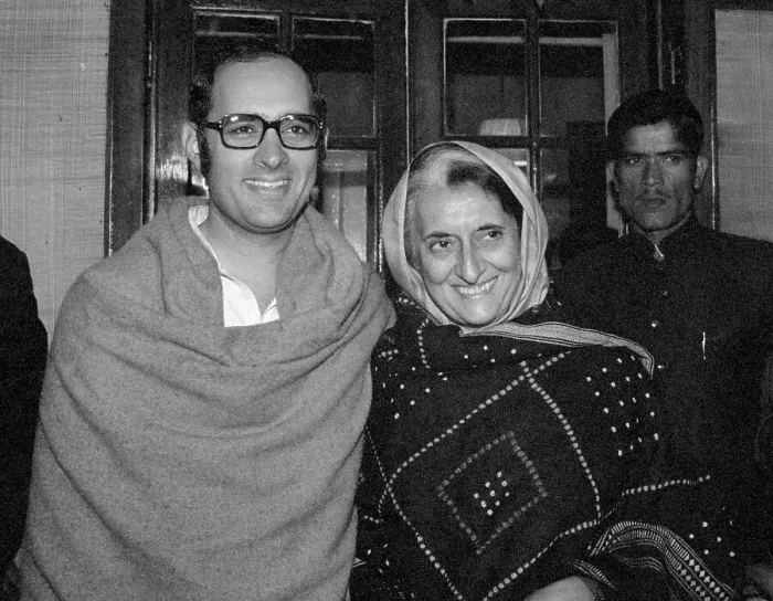 Framed Print : Indira Gandhi Standing Next To Son Framed Print : Indira Gandhi Standing Next To Son