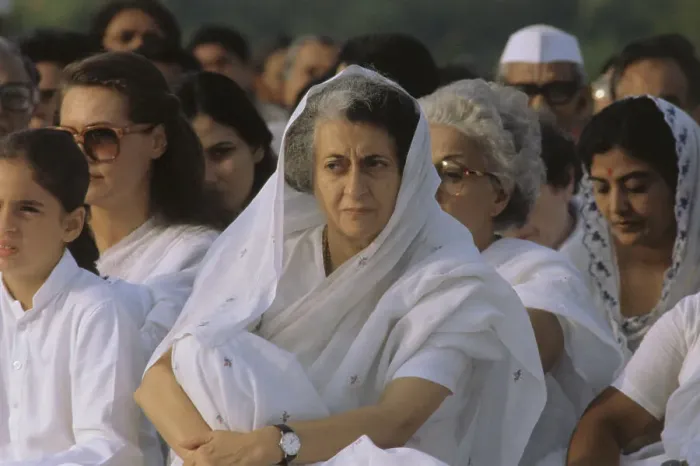 Framed Print : Indira Gandhi Wearing White Robes Framed Print : Indira Gandhi Wearing White Robes