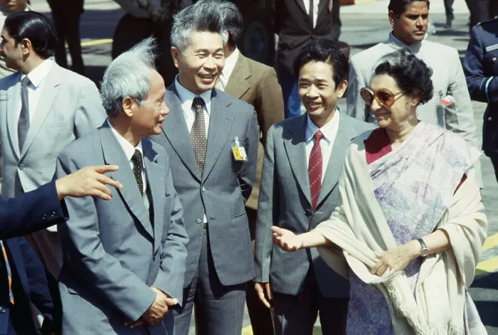 Framed Print : Indira Gandhi Welcoming North Vietnamese Framed Print : Indira Gandhi Welcoming North Vietnamese