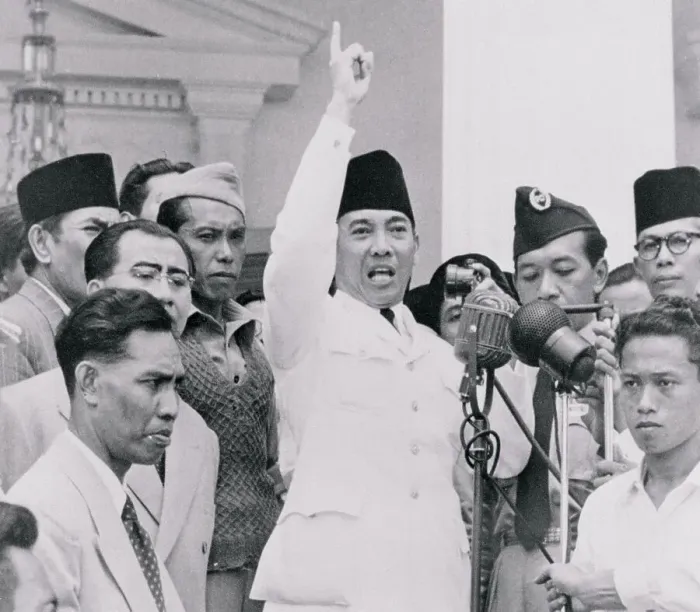 Framed Print : Indonesian President Achmad Sukarno Calming down Protesters Framed Print : Indonesian President Achmad Sukarno Calming down Protesters