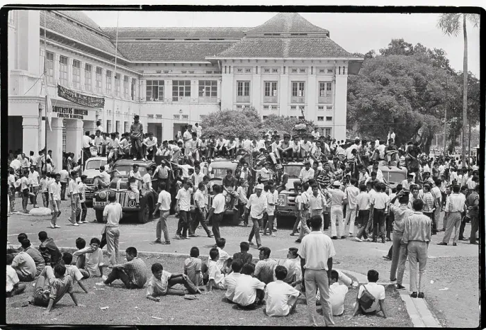 Framed Print : Indonesian Student Demonstration Framed Print : Indonesian Student Demonstration