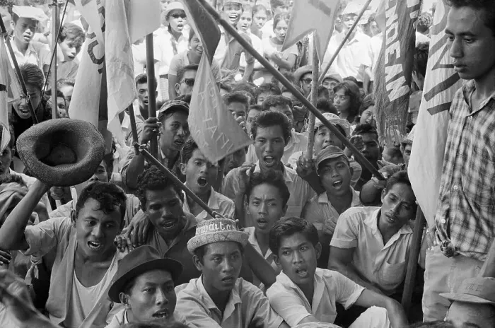 Framed Print : Indonesian Students Rallying in Streets Framed Print : Indonesian Students Rallying in Streets