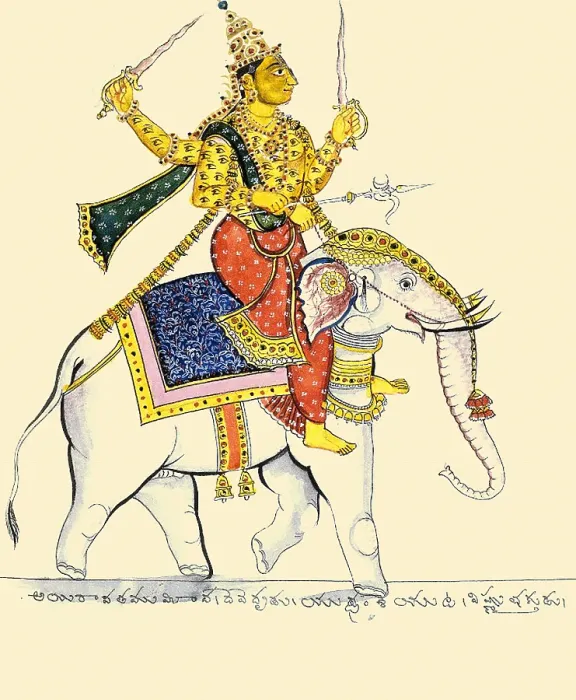 Framed Print : Indra riding on his four-tusked elephant Airavta Framed Print : Indra riding on his four-tusked elephant Airavta