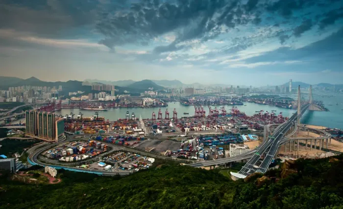 Framed Print : Industrial area of Hong Kong Framed Print : Industrial area of Hong Kong