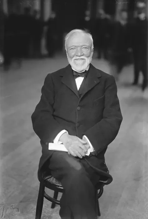 Framed Print : Industrialist Andrew Carnegie Waiting to Testify at Hearing Framed Print : Industrialist Andrew Carnegie Waiting to Testify at Hearing