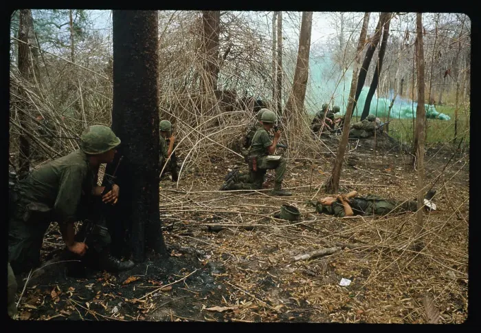 Framed Print : US Infantry Take Casualties in Tay Ninh Assault 1966 Framed Print : US Infantry Take Casualties in Tay Ninh Assault 1966