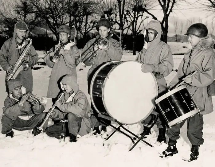 Framed Print : US Infantry Division Band In Korea Framed Print : US Infantry Division Band In Korea