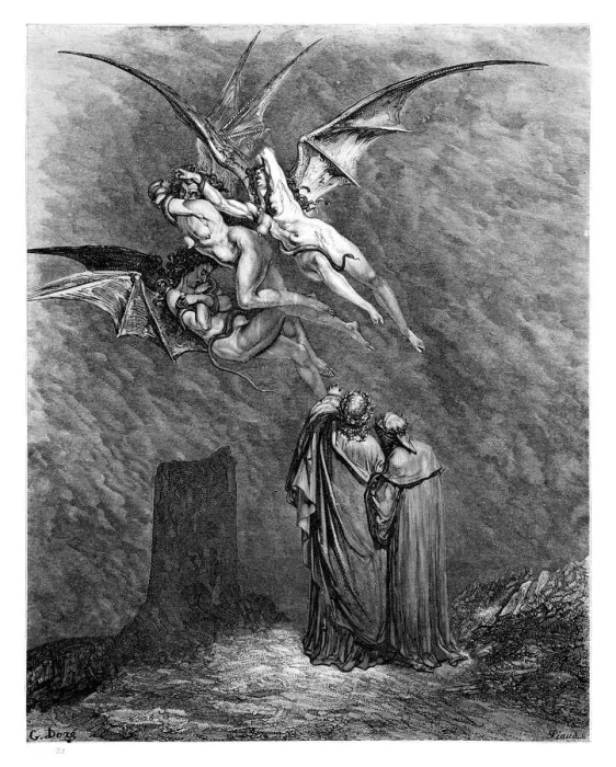 Framed Print : The inferno engraving Framed Print : The inferno engraving