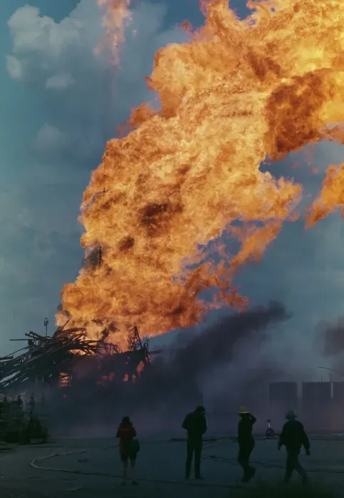 Framed Print : Inferno At Gas Well Framed Print : Inferno At Gas Well