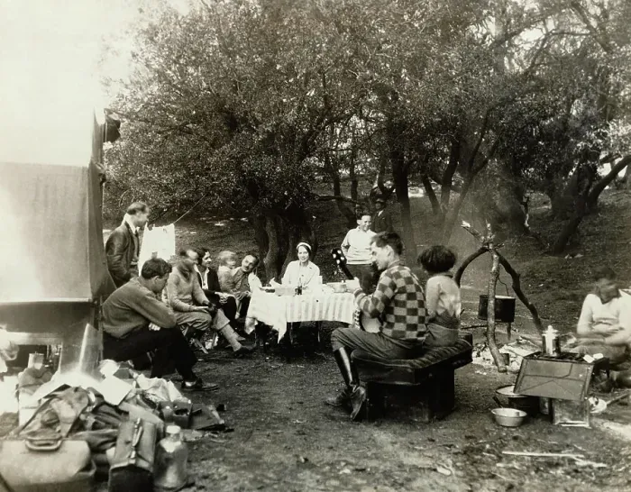 Framed Print : Informal Scene at Lindbergh Glider Camp Framed Print : Informal Scene at Lindbergh Glider Camp