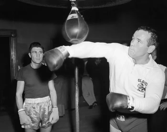 Framed Print : Ingemar Johansson Hitting Punching Bag Framed Print : Ingemar Johansson Hitting Punching Bag
