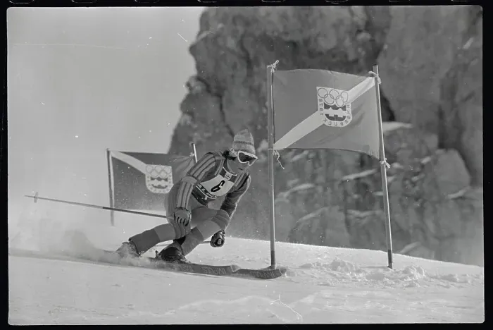Framed Print : Ingemar Stenmark Skiing on Olympic Course Framed Print : Ingemar Stenmark Skiing on Olympic Course