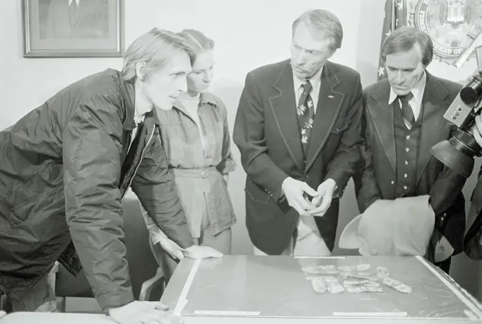 Framed Print : Ingram Family Being Questioned