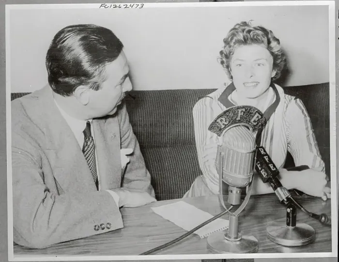 Framed Print : Ingrid Bergman and Adam Clayton Powell Sitting in Radio Station Framed Print : Ingrid Bergman and Adam Clayton Powell Sitting in Radio Station