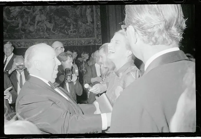 Framed Print : Ingrid Bergman and Alfred Hitchcook Framed Print : Ingrid Bergman and Alfred Hitchcook