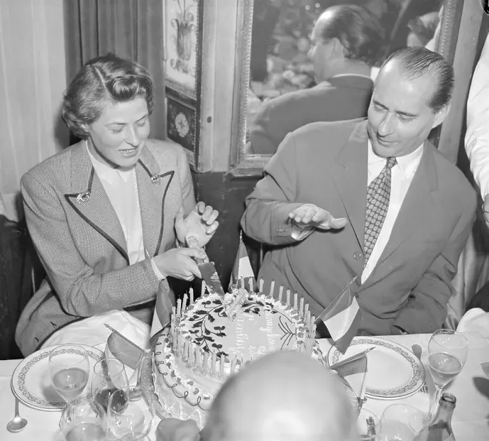 Framed Print : Ingrid Bergman Decorating Birthday Cake with Husband Framed Print : Ingrid Bergman Decorating Birthday Cake with Husband