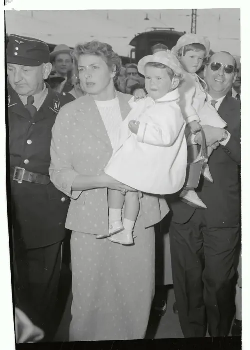 Framed Print : Ingrid Bergman and Family Framed Print : Ingrid Bergman and Family