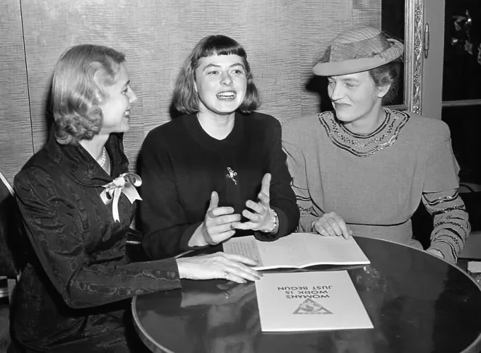 Framed Print : Ingrid Bergman with Friends Framed Print : Ingrid Bergman with Friends