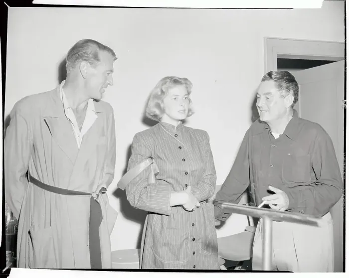 Framed Print : Ingrid Bergman with Gary Cooper and Leo McCarey Framed Print : Ingrid Bergman with Gary Cooper and Leo McCarey