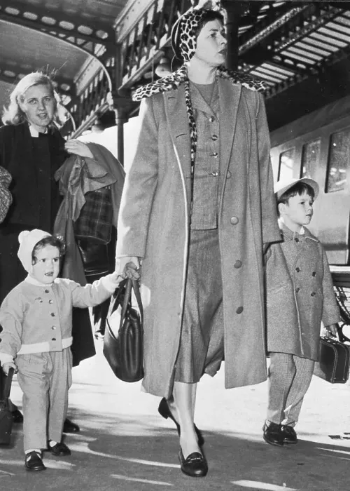 Framed Print : Ingrid Bergman Holding Hands with Her Children Framed Print : Ingrid Bergman Holding Hands with Her Children