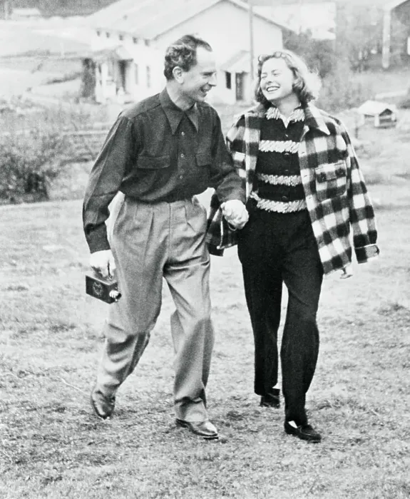 Framed Print : Ingrid Bergman and Peter Lindstrom Hand in Hand Framed Print : Ingrid Bergman and Peter Lindstrom Hand in Hand