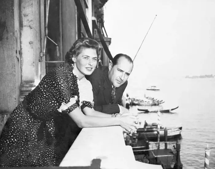 Framed Print : Ingrid Bergman and Roberto Rossellini Framed Print : Ingrid Bergman and Roberto Rossellini