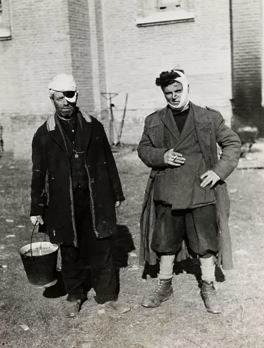 Framed Print : Injured Father And Son
