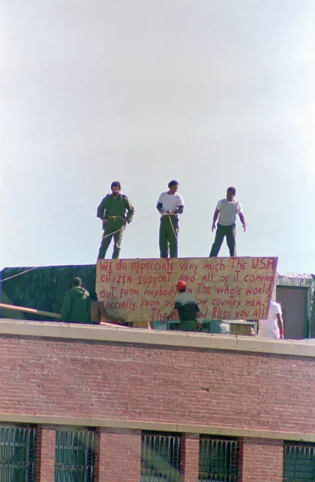 Framed Print : Inmates Protesting Framed Print : Inmates Protesting