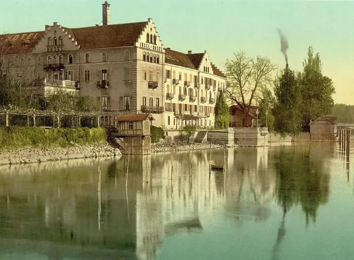 Framed Print : Insel Hotel in Constance on Lake Constance, Baden-Wuerttemberg, Germany, Historic, digitally restored reproduction of a photochromic print from the 1890s Framed Print : Insel Hotel in Constance on Lake Constance, Baden-Wuerttemberg, Germany, Historic, digitally restored reproduction of a photochromic print from the 1890s