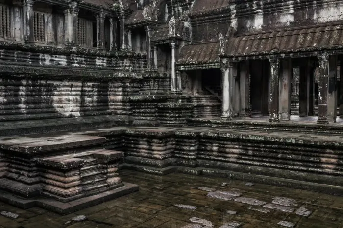 Framed Print : Inside Angkor Wat main complex Framed Print : Inside Angkor Wat main complex