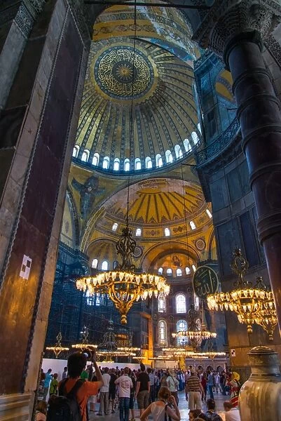 Inside of Hagia Sophia, Turkey