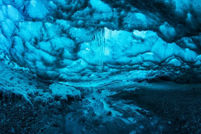 Framed Print : Inside the ice cave in Iceland Framed Print : Inside the ice cave in Iceland