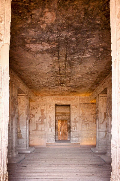Inside the Temple of Nefertari, Abu Simbel, Egypt