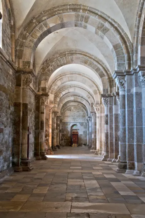 Framed Print : Inside of VA zelay Abbey at old town of VA zelay at Yonne department in France