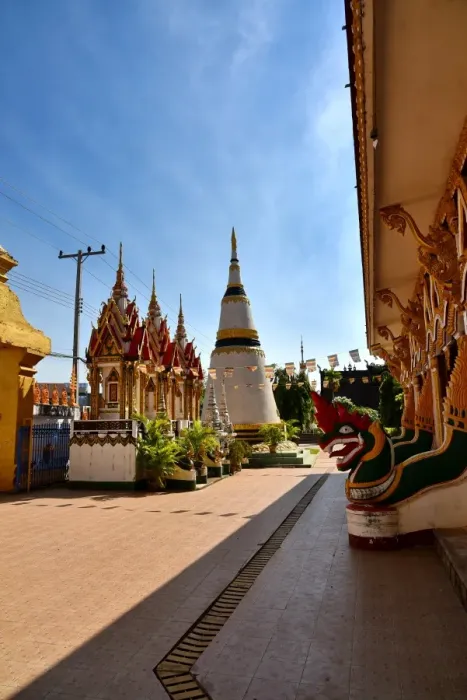 Framed Print : Inside Wat Luang temple at Pakse Laos Framed Print : Inside Wat Luang temple at Pakse Laos