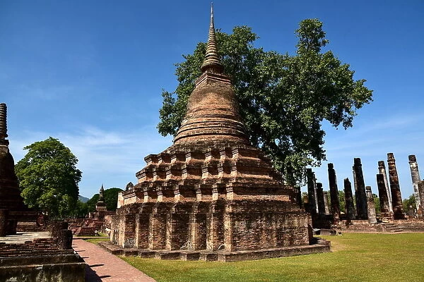 Inside Wat Mahathat temple Sukhothai Thailand, Asia