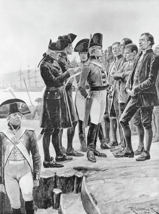 Framed Print : An Inspection Of Convict Settlers, Sydney Framed Print : An Inspection Of Convict Settlers, Sydney