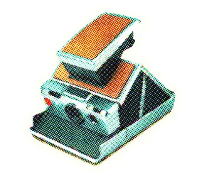 Framed Print : Instant Camera