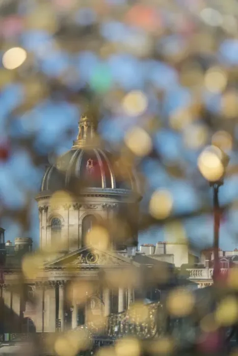Framed Print : institut de france looking through the bridge bokeh Framed Print : institut de france looking through the bridge bokeh